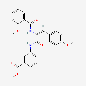 molecular formula C26H24N2O6 B3736857 Methyl 3-[(2E)-3-(4-methoxyphenyl)-2-[(2-methoxyphenyl)formamido]prop-2-enamido]benzoate 