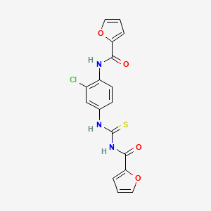 molecular formula C17H12ClN3O4S B3736873 N-[2-chloro-4-(furan-2-carbonylcarbamothioylamino)phenyl]furan-2-carboxamide 