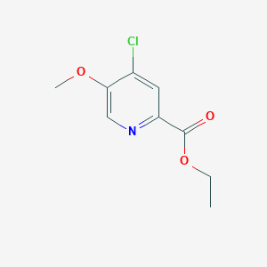 molecular formula C9H10ClNO3 B373688 Ethyl 4-chloro-5-methoxypicolinate CAS No. 40473-02-7