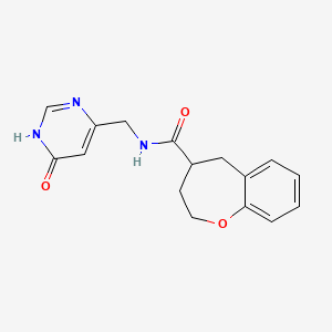 molecular formula C16H17N3O3 B3736886 N-[(6-hydroxypyrimidin-4-yl)methyl]-2,3,4,5-tetrahydro-1-benzoxepine-4-carboxamide 