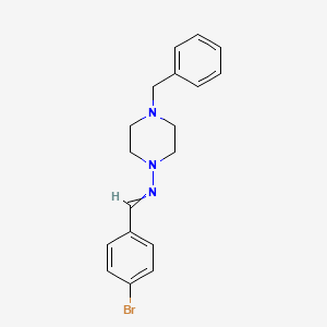 molecular formula C18H20BrN3 B3736906 N-(4-benzylpiperazin-1-yl)-1-(4-bromophenyl)methanimine 
