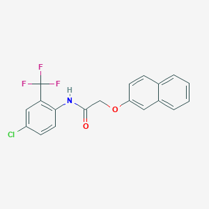 molecular formula C19H13ClF3NO2 B3736956 N-[4-chloro-2-(trifluoromethyl)phenyl]-2-(2-naphthyloxy)acetamide 