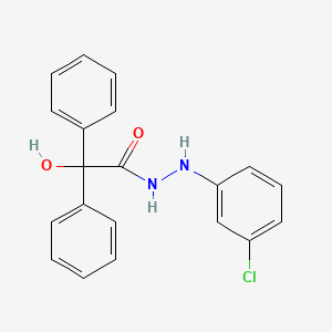 molecular formula C20H17ClN2O2 B3736965 N'-(3-chlorophenyl)-2-hydroxy-2,2-diphenylacetohydrazide 