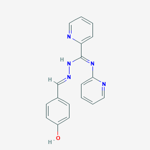 molecular formula C18H15N5O B3736976 N-[(E)-(4-hydroxyphenyl)methylideneamino]-N'-pyridin-2-ylpyridine-2-carboximidamide 