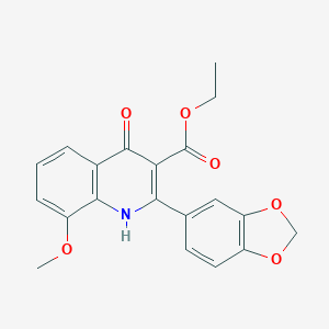 Ethyl 2-(1,3-benzodioxol-5-yl)-4-hydroxy-8-methoxy-3-quinolinecarboxylate