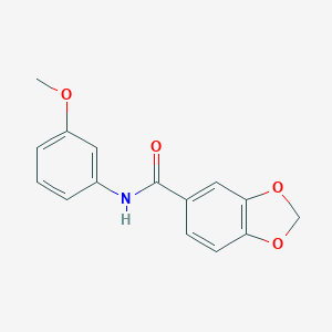 molecular formula C15H13NO4 B373699 N-(3-methoxyphenyl)-1,3-benzodioxole-5-carboxamide CAS No. 214553-48-7