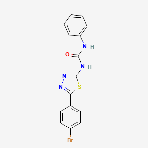 molecular formula C15H11BrN4OS B3737031 N-[5-(4-bromophenyl)-1,3,4-thiadiazol-2-yl]-N'-phenylurea 