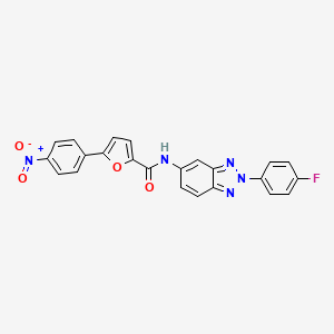 molecular formula C23H14FN5O4 B3737040 N-[2-(4-fluorophenyl)benzotriazol-5-yl]-5-(4-nitrophenyl)furan-2-carboxamide 