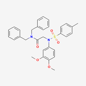 molecular formula C31H32N2O5S B3737068 N~1~,N~1~-dibenzyl-N~2~-(3,4-dimethoxyphenyl)-N~2~-[(4-methylphenyl)sulfonyl]glycinamide 