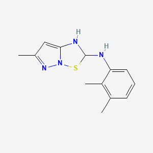 molecular formula C13H16N4S B3737117 N-(2,3-dimethylphenyl)-6-methyl-1,2-dihydropyrazolo[1,5-b][1,2,4]thiadiazol-2-amine 