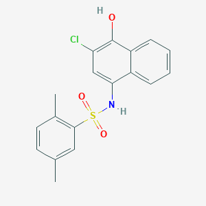 molecular formula C18H16ClNO3S B3737144 N-(3-chloro-4-hydroxy-1-naphthyl)-2,5-dimethylbenzenesulfonamide 