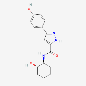 molecular formula C16H19N3O3 B3737155 N-[(1S,2S)-2-hydroxycyclohexyl]-3-(4-hydroxyphenyl)-1H-pyrazole-5-carboxamide 