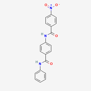 molecular formula C20H15N3O4 B3737165 N-[4-(anilinocarbonyl)phenyl]-4-nitrobenzamide 