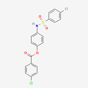 molecular formula C19H13Cl2NO4S B3737168 [4-[(4-Chlorophenyl)sulfonylamino]phenyl] 4-chlorobenzoate 