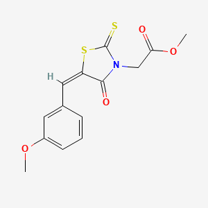 molecular formula C14H13NO4S2 B3737176 methyl [(5E)-5-(3-methoxybenzylidene)-4-oxo-2-thioxo-1,3-thiazolidin-3-yl]acetate 