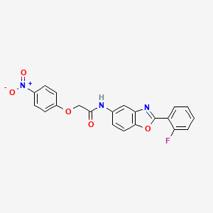 molecular formula C21H14FN3O5 B3737248 N-[2-(2-fluorophenyl)-1,3-benzoxazol-5-yl]-2-(4-nitrophenoxy)acetamide 