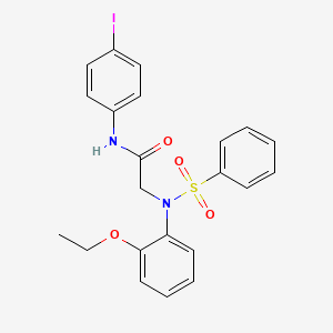 molecular formula C22H21IN2O4S B3737262 N~2~-(2-ethoxyphenyl)-N~1~-(4-iodophenyl)-N~2~-(phenylsulfonyl)glycinamide 