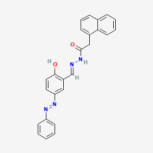 molecular formula C25H20N4O2 B3737281 N-[(E)-(2-hydroxy-5-phenyldiazenylphenyl)methylideneamino]-2-naphthalen-1-ylacetamide 