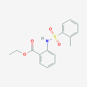 molecular formula C16H17NO4S B3737319 Ethyl 2-[(2-methylphenyl)sulfonylamino]benzoate 