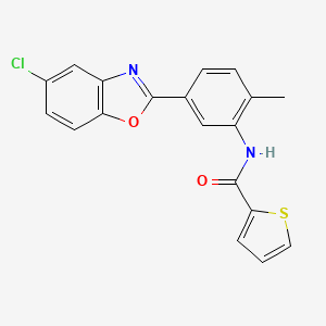 molecular formula C19H13ClN2O2S B3737326 N-[5-(5-chloro-1,3-benzoxazol-2-yl)-2-methylphenyl]thiophene-2-carboxamide 