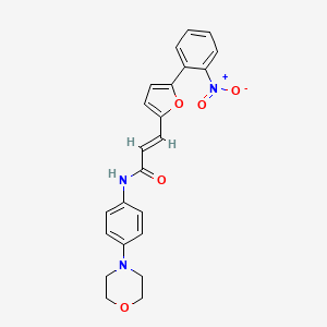molecular formula C23H21N3O5 B3737331 N-[4-(4-morpholinyl)phenyl]-3-[5-(2-nitrophenyl)-2-furyl]acrylamide 