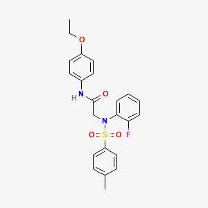 molecular formula C23H23FN2O4S B3737361 N~1~-(4-ethoxyphenyl)-N~2~-(2-fluorophenyl)-N~2~-[(4-methylphenyl)sulfonyl]glycinamide 
