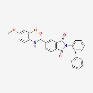 molecular formula C29H22N2O5 B3737390 N-(2,4-dimethoxyphenyl)-1,3-dioxo-2-(2-phenylphenyl)isoindole-5-carboxamide 