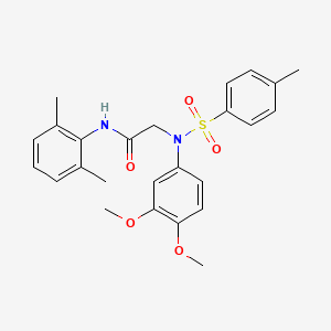 molecular formula C25H28N2O5S B3737395 N~2~-(3,4-dimethoxyphenyl)-N~1~-(2,6-dimethylphenyl)-N~2~-[(4-methylphenyl)sulfonyl]glycinamide 