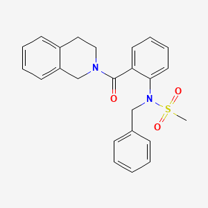 molecular formula C24H24N2O3S B3737402 N-benzyl-N-[2-(3,4-dihydro-2(1H)-isoquinolinylcarbonyl)phenyl]methanesulfonamide 
