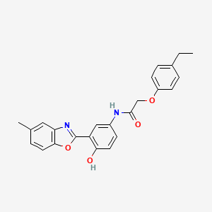 molecular formula C24H22N2O4 B3737404 2-(4-ethylphenoxy)-N-[4-hydroxy-3-(5-methyl-1,3-benzoxazol-2-yl)phenyl]acetamide 