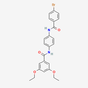 molecular formula C24H23BrN2O4 B3737424 N-[4-(4-BROMOBENZAMIDO)PHENYL]-3,5-DIETHOXYBENZAMIDE 
