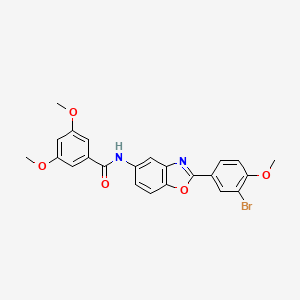 molecular formula C23H19BrN2O5 B3737446 N-[2-(3-bromo-4-methoxyphenyl)-1,3-benzoxazol-5-yl]-3,5-dimethoxybenzamide CAS No. 6008-98-6