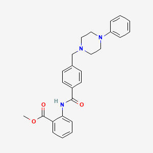 molecular formula C26H27N3O3 B3737460 Methyl 2-[[4-[(4-phenylpiperazin-1-yl)methyl]benzoyl]amino]benzoate 