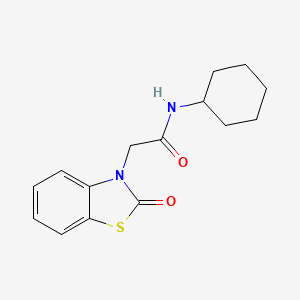 molecular formula C15H18N2O2S B3737475 N-cyclohexyl-2-(2-oxo-1,3-benzothiazol-3-yl)acetamide 