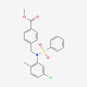 molecular formula C22H20ClNO4S B3737497 methyl 4-[[N-(benzenesulfonyl)-5-chloro-2-methylanilino]methyl]benzoate 