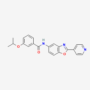 molecular formula C22H19N3O3 B3737545 3-(Propan-2-yloxy)-N-[2-(pyridin-4-YL)-1,3-benzoxazol-5-YL]benzamide 