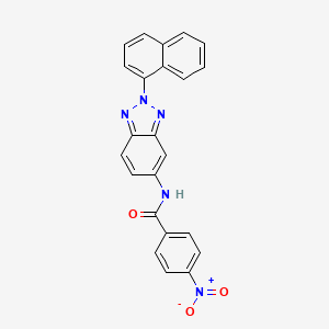 molecular formula C23H15N5O3 B3737550 N-[2-(1-naphthyl)-2H-1,2,3-benzotriazol-5-yl]-4-nitrobenzamide 