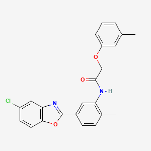 molecular formula C23H19ClN2O3 B3737609 N-[5-(5-chloro-1,3-benzoxazol-2-yl)-2-methylphenyl]-2-(3-methylphenoxy)acetamide 