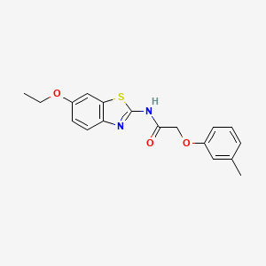 molecular formula C18H18N2O3S B3737617 N-(6-ethoxy-1,3-benzothiazol-2-yl)-2-(3-methylphenoxy)acetamide 