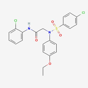 molecular formula C22H20Cl2N2O4S B3737618 N~1~-(2-chlorophenyl)-N~2~-[(4-chlorophenyl)sulfonyl]-N~2~-(4-ethoxyphenyl)glycinamide 