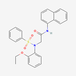 molecular formula C26H24N2O4S B3737649 N~2~-(2-ethoxyphenyl)-N~1~-1-naphthyl-N~2~-(phenylsulfonyl)glycinamide 