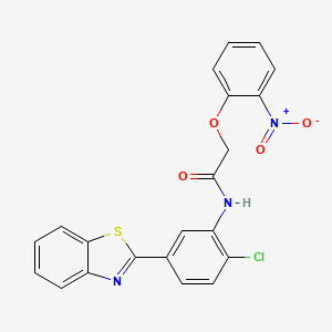 molecular formula C21H14ClN3O4S B3737672 N-[5-(1,3-benzothiazol-2-yl)-2-chlorophenyl]-2-(2-nitrophenoxy)acetamide 