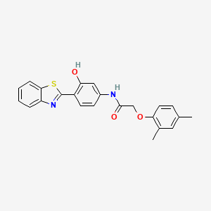 molecular formula C23H20N2O3S B3737723 N-[4-(1,3-benzothiazol-2-yl)-3-hydroxyphenyl]-2-(2,4-dimethylphenoxy)acetamide 
