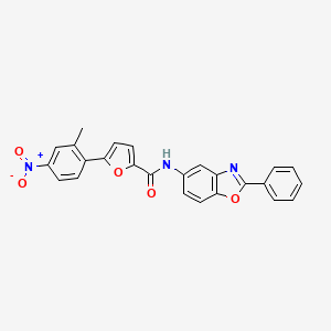 molecular formula C25H17N3O5 B3737726 5-(2-methyl-4-nitrophenyl)-N-(2-phenyl-1,3-benzoxazol-5-yl)furan-2-carboxamide 