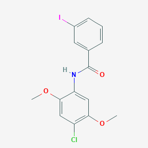 molecular formula C15H13ClINO3 B3737727 N-(4-chloro-2,5-dimethoxyphenyl)-3-iodobenzamide 