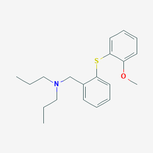 molecular formula C20H27NOS B373774 N-{2-[(2-methoxyphenyl)sulfanyl]benzyl}-N,N-dipropylamine 