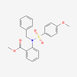 molecular formula C22H21NO5S B3737745 Methyl 2-[benzyl-(4-methoxyphenyl)sulfonylamino]benzoate 