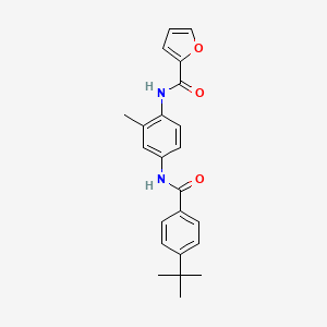 molecular formula C23H24N2O3 B3737753 N-[4-[(4-tert-butylbenzoyl)amino]-2-methylphenyl]furan-2-carboxamide 