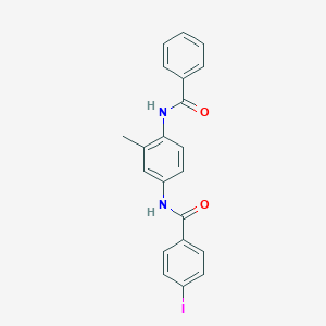 molecular formula C21H17IN2O2 B3737761 N-(4-benzamido-3-methylphenyl)-4-iodobenzamide 