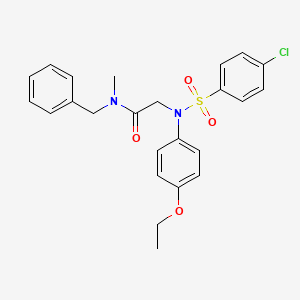 molecular formula C24H25ClN2O4S B3737788 N~1~-benzyl-N~2~-[(4-chlorophenyl)sulfonyl]-N~2~-(4-ethoxyphenyl)-N~1~-methylglycinamide 